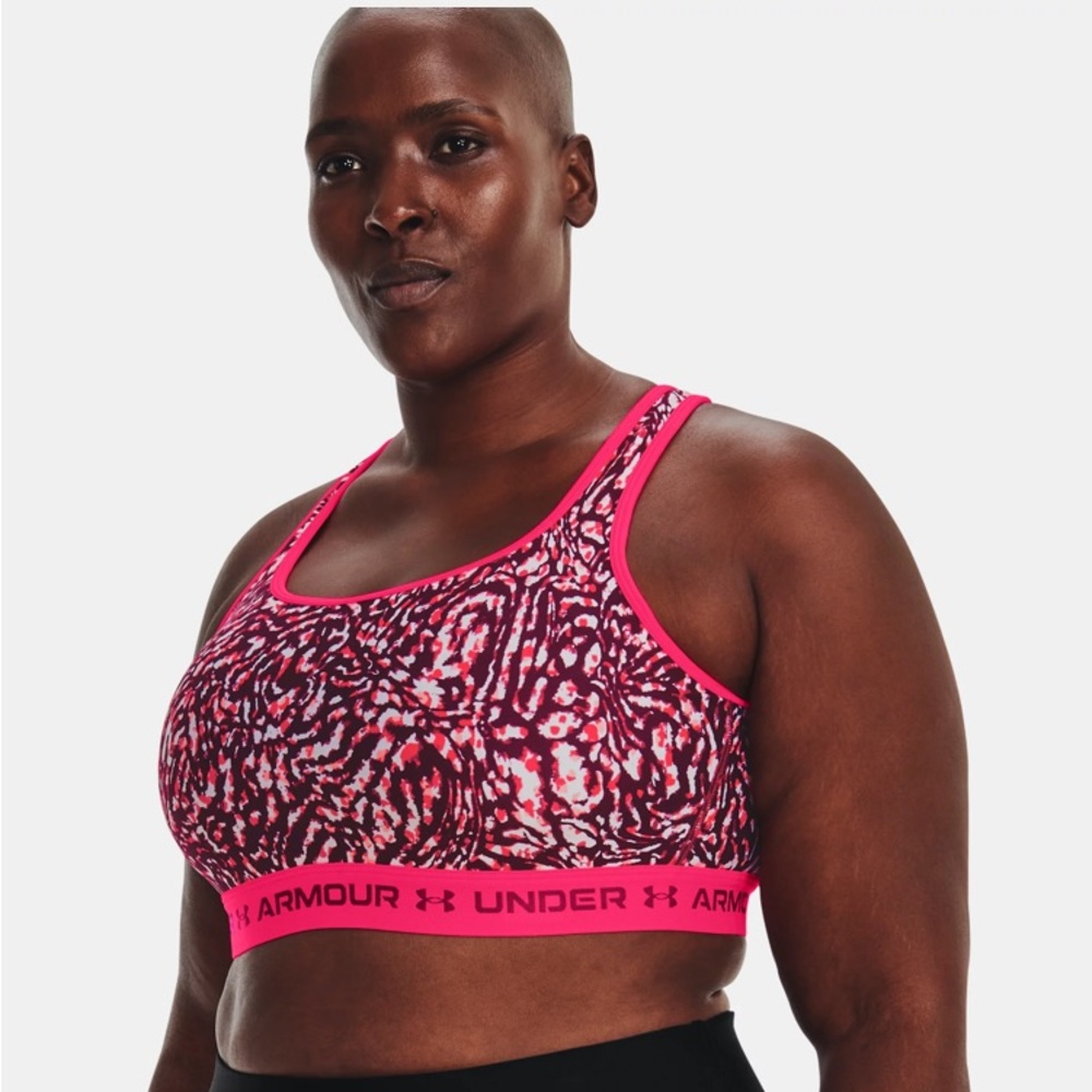 Under Armour Mid Crossback Print Sports Bra- Size 2X